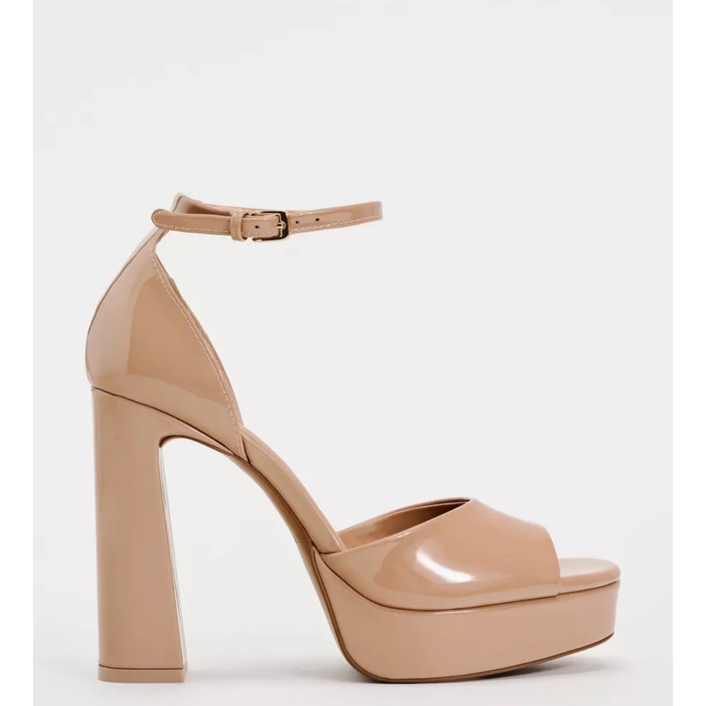 Zara Tan Platform Heels
